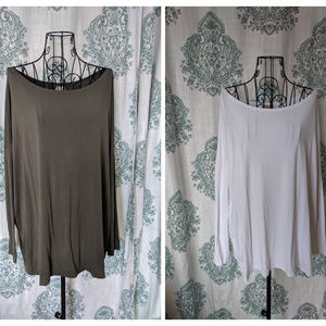 Piko lot of two tunics Size Medium green and white